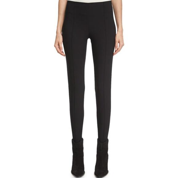 Vince Stirrup Leggings Pull On Skinny Stretchy Pintuck Casual Versatile Black M - Picture 1 of 6